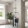 "PawHut Cat Tree" kačių medis lubos, reguliuojamo aukščio 220-265 cm aukščio kačių medis su sizalio stulpais, žaidimų kamuoliukas, reguliuojamo aukščio kačių draskyklė, kačių laipiojimo medis su kačių lova, kačių namelis, tamsiai pilkas