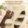Kačių draskyklė 4 aukštų su nuimamu plaunamu guoliu, smėlinė, 75 cm