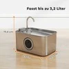PawHut katės fontanėlis 3,2 l, geriamasis fontanėlis katėms su tyliu siurbliu ir aktyvintos anglies filtru