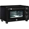 Gruzdintuvė HOMCOM Mini orkaitė 21L, 3 kepimo režimai, 100°C-230°C, 1400W, nerūdijantis plienas ir stiklas, juoda+sidabrinė, 46,4x38x28,5cm