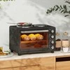 Gruzdintuvė HOMCOM mini orkaitė, 28 l, 2600 W, 100–230 °C, 60 min. laikmatis, su 2 kaitlentėmis, kepimo skarda ir grotelėmis, picų orkaitė su padėklu trupiniams ir skardos rankenėle, juoda