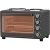 Gruzdintuvė HOMCOM mini orkaitė, 28 l, 2600 W, 100–230 °C, 60 min. laikmatis, su 2 kaitlentėmis, kepimo skarda ir grotelėmis, picų orkaitė su padėklu trupiniams ir skardos rankenėle, juoda