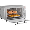 Gruzdintuvė HOMCOM 9L mini orkaitė su kepimo skarda, grotelėmis, 100 °C–230 °C, su reguliuojama temperatūra ir kepimo laiku, 60 min. laikmačiu, 750 W, nerūdijantis plienas, sidabrinė
