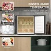 HOMCOM mini šaldiklis 35 L, elektrinis, laisvai pastatomas, 161 W, mini šaldymo dėžė, mini šaldytuvas nuo -14 iki -24 ℃, 5 lygių temperatūros reguliavimas, 47 x 44,2 x 48,8 cm, pilka