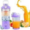 Plakiklis Nešiojamas USB trintuvas, 600ml, violetinis