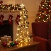 Medinė Kūčių eglutė su šviesos kūgiu - 68 cm su 40 LED