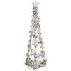 Medinė Kūčių eglutė su šviesos kūgiu - 68 cm su 40 LED