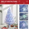 Kalėdinė eglutė su šviesolaidžiu ir LED lemputėmis, balta ir mėlyna, Ø 60 × 120 cm