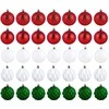 Kalėdiniai ornamentai 35 vnt. atsparūs lūžimams raudoni žali balti 6 cm