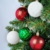Kalėdiniai ornamentai 35 vnt. atsparūs lūžimams raudoni žali balti 6 cm
