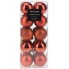 Party Deco Krištoliniai Kalėdų žaisliukai 4 cm Raudoni 20 vnt