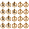 Home Styling Collection Kalėdiniai kamuoliukai stikliniai 20 vnt. auksiniai 6 cm