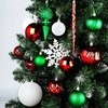 Kalėdiniai papuošalai 57 vnt raudoni, žali ir balti