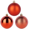 Party Deco Kalėdų kamuoliukai 7 cm 6 vnt - Beikraštiai raudoni