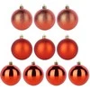 Party Deco Kalėdų kamuoliukai 7 cm 6 vnt - Beikraštiai raudoni