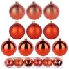 Party Deco Kalėdų kamuoliukai 7 cm 6 vnt - Beikraštiai raudoni