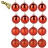 Party Deco Kalėdiniai kamuoliukai Rudi 5 cm 16 vnt - Kalėdų dekoracijos