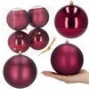Kalėdiniai žaisliukai Springos 12 cm 4 vnt bordo