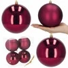 Kalėdiniai žaisliukai Springos 12 cm 4 vnt bordo