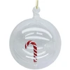Home4You Kalėdinis papuošalas JOY CANDY GLASS D8cm, stiklas