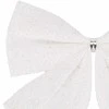 Kalėdinis kaspinas Springos 11 cm 3 vnt balti blizgantys papuošimai