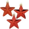 Party Deco Nesulaužomi Kalėdų žaislai Žvaigždės 6,5 cm 8 vnt