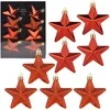 Party Deco Nesulaužomi Kalėdų žaislai Žvaigždės 6,5 cm 8 vnt