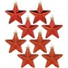 Party Deco Nesulaužomi Kalėdų žaislai Žvaigždės 6,5 cm 8 vnt