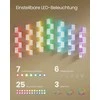 Songmics Kampinė lentyna su LED apšvietimu, 20x20x126 cm