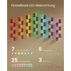 Songmics Kampinė lentyna su LED apšvietimu, 20x20x126 cm
