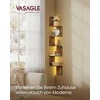 Songmics Kampinė lentyna su LED apšvietimu, 20x20x126 cm