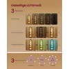 Songmics Kampinė lentyna su LED apšvietimu, 6 lentynų, vintažinė ruda ir juoda, 24,8 × 48 × 182,1 cm