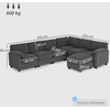 Kampinė sofa 292x224x85 cm
