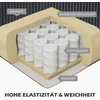 HOMCOM Kampinė sofa su šezlongu, 3 vietų, L formos, paminkštinta, su korduro atrodančiu audiniu, didelio tankio putplasčiu, iki 400 kg, skirta svetainei, miegamajam, 214 x 134 x 87 cm, tamsiai pilka