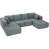 Kampinė sofa tamsiai pilka