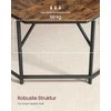 Songmics Vasagle Kampinis rašomasis stalas 129 x 129 x 76 cm vintažinis rudai rausvas-juodas