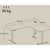 Songmics Reguliuojamo aukščio stalas 160x140x72-120cm