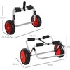 Homcom Baidarių ir kanojų vežimėlis, Surf vežimėlis sulankstomas su diržu, PU ratukai su paminkštinimu, iki 90 kg L70 x W40 x H42 cm