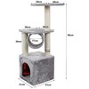 Cat scratching post medžio house tower bed 92cm