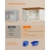 Songmics Feandrea kačių namelis su priekinėmis durimis 85 x 48,5 x 50 cm medaus rudos ir balintos spalvos