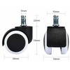 Rubber swivel chair castors 5pcs, modelis
