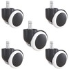 Rubber swivel chair castors 5pcs, modelis
