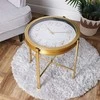 Home Styling Collection Šoninis staliukas su laikrodžiu 42 cm auksinis