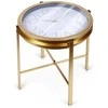 Home Styling Collection Šoninis staliukas su laikrodžiu 42 cm auksinis