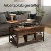 Songmics Vasagle Reguliuojamo aukščio žurnalinis staliukas 60 x 100 x (48-62) cm