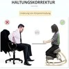 Vinsetto Kniestuhl, Ergonominis Sėdmaišis, Paminkštintas Kėdė Sveikai Laysenai Laiky, Beržo Mediena, 120 kg Keliamoji Galia, Pilka