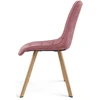 Kėdė su veliūriniu apmušalu, tamsiai rožinė, 87 × 49 × 60 cm, 2 vnt.