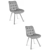 Kėdė, šviesiai pilka, 53 × 59 × 86 cm, 2 vnt.