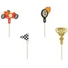 PartyDeco Keksiukų dekoracijos Automobiliai 12 cm