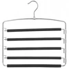 SONGMICS Kelnės pakaba, taupanti vietą, 3 vnt. rinkinys Daugiafunkcinė metalinė pakaba, tvirta, neslystanti paminkštinta, pasukamos kelnės pakabos, po 5 džinsus, kostiumines kelnes, šalikus, kaklaraiščius